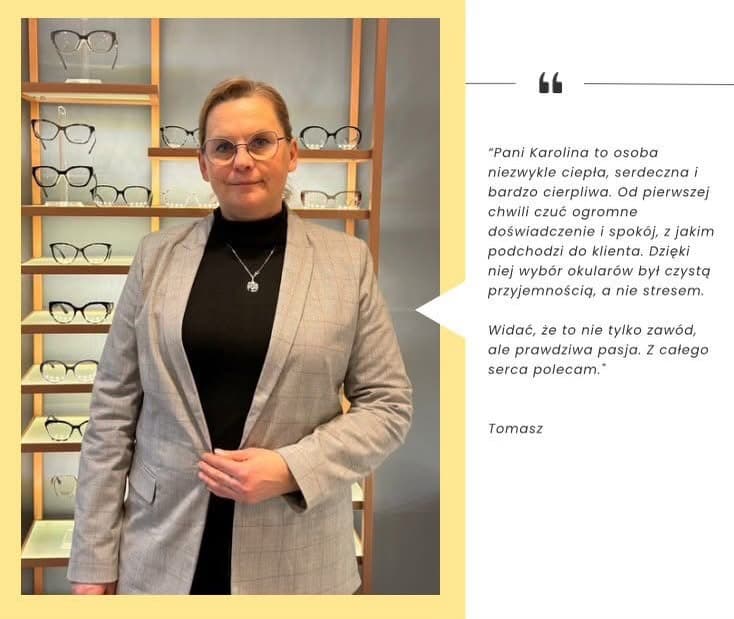 Poznajcie nas lepiej👋
Karolina Starczewska - Optyk.
Mistrz Optyki Okularowej z ponad 30-letnim doświadczeniem💪
Na bieżąco śledzi nowości, trendy i technologie w optyce okularowej. Z dużym wyczuciem pomaga dobrać oprawy i rozwiązania soczewek najlepiej dopasowane do potrzeb klienta.
Umów się online https://rejestracja.optolens.pl lub zadzwoń do nas 508634891
#optolens #okulistapoznan #badaniewzroku #optyk stylista